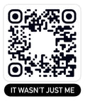 It Wasn't Just Me QR Code Sticker